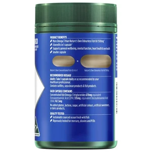 (PRE ORDER) Nature's Own Concentrated Fish Oil 4 in 1 180 Capsules shelf life 2yrs